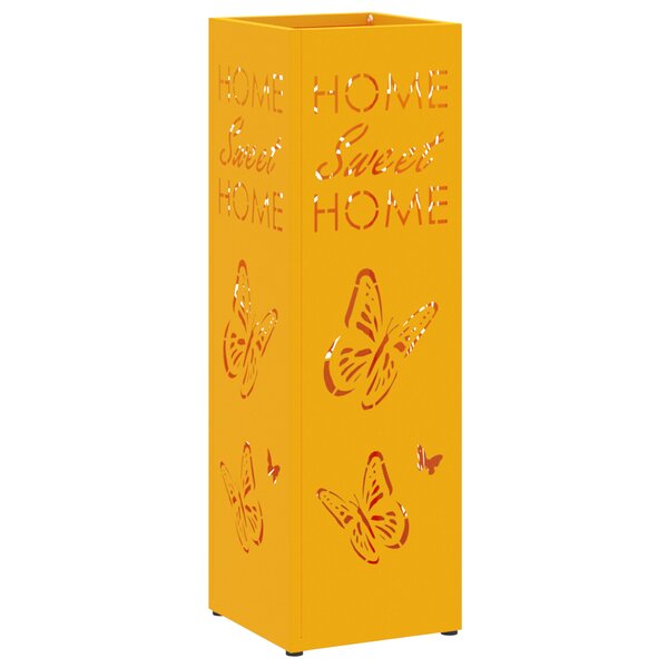 vidaXL Porte-parapluies Jaune Moutarde Métal Standard Rangement