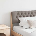 vidaXL Tête de lit capitonnée Taupe 200 cm Pin massif