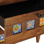 vidaXL Buffet 2 Pièces Noyer 60 x 33 x 75 cm Bois de mangue massif