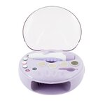 HARPER Coffret manucure et pédicure 10 accessoires et 2 vitesses - Violet et blanc