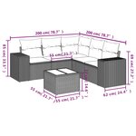 vidaXL Salon de jardin avec coussins 6 Pièces beige résine tressée