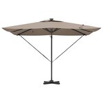 vidaXL Parasol Taupe 286 x 285 x 270 cm Aluminium