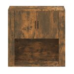 vidaXL Armoire murale Chêne fumé 80x33x80 cm Bois d'ingénierie