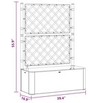 vidaXL Lit surélevé de jardin et treillis et système d'arrosage Gris