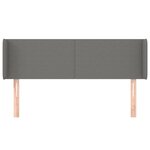 vidaXL Tête de lit avec oreilles Gris foncé 147x16x78/88 cm Tissu