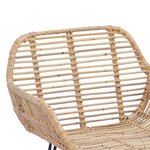 vidaXL Chaise de bar 2 Pièces Naturel 55 x 52 x 105 cm Rotin et métal