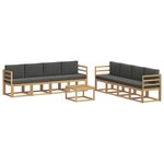 vidaXL Ensemble de canapés d'extérieur 9 Pièces Blanc et anthracite