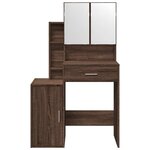 vidaXL Coiffeuse avec armoire chêne marron 80x35x132 cm
