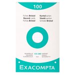 Étui De 100 Fiches - Bristol Blanc Quadrillé 5x5 Perforé 125x200mm - Blanc - X 12 - Exacompta