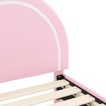vidaXL Cadre de lit pour enfants avec tête de lit Rose 90 x 200 cm PU