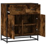 vidaXL Buffet chêne fumé 68x35x76 cm bois d'ingénierie