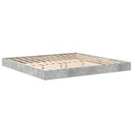 vidaXL Lit Bibliothèque Gris béton 180 x 200 cm Bois d'ingénierie