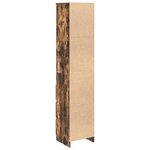 vidaXL Buffet haut chêne fumé 37 5x35x180 cm bois d'ingénierie