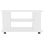 vidaXL Meuble TV avec roulettes blanc 80x40x45 cm bois d'ingénierie