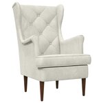 vidaXL Fauteuil Crème Velours