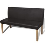 Banc banquette 139 5 cm synthétique marron foncé 02_0010910