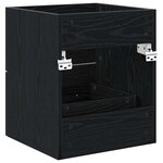 vidaXL Armoire d'évier Chêne noir 38 5 x 41 x 48 cm Bois d'ingénierie