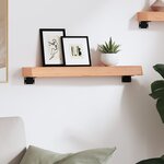 vidaXL Étagère murale marron clair 60x10x6 cm bois chêne massif traité