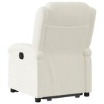 vidaXL Fauteuil inclinable électrique crème velours