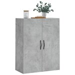 vidaXL Armoire murale gris béton 69 5x34x90 cm bois d'ingénierie