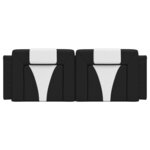 vidaXL Coussin de tête de lit noir et blanc 140 cm similicuir