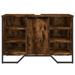 vidaXL Armoire lavabo de salle de bain chêne fumé 91x35x60 cm