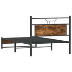 vidaXL Cadre de lit sans matelas chêne fumé 100x200 cm bois ingénierie