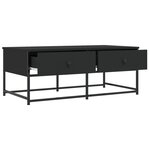 vidaXL Table basse noir 100x51x40 cm bois d'ingénierie
