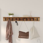 vidaXL Porte-manteau mural Bois ancien 100 x 10.5 x 10.5 cm