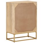 vidaXL Buffet noir 55x30x76 cm bois massif de manguier et fer