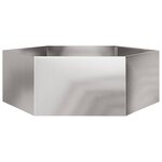 vidaXL Jardinière hexagone 138x120x45 cm acier inoxydable
