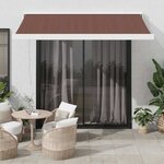 vidaXL Auvent rétractable automatique marron 350x250 cm