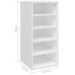 vidaXL Armoires à chaussures 2Pièces Blanc 31 5x35x70cm Bois d'ingénierie