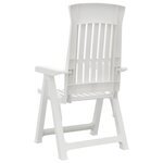 vidaXL Chaises inclinables de jardin lot de 2 blanc PP