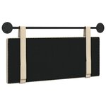 vidaXL Tête de lit suspendue Crème Tissu
