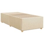vidaXL Sommier à lattes de lit avec matelas Crème 80x200 cm Tissu