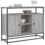 vidaXL Buffet sonoma gris 100x35x80 cm bois d'ingénierie