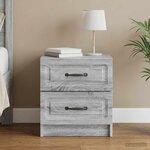 vidaXL Cabinet de chevet avec tiroir Sonoma gris 43 x 34 5 x 44 5 cm