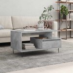 vidaXL Table basse Gris béton 90x49x45 cm Bois d'ingénierie