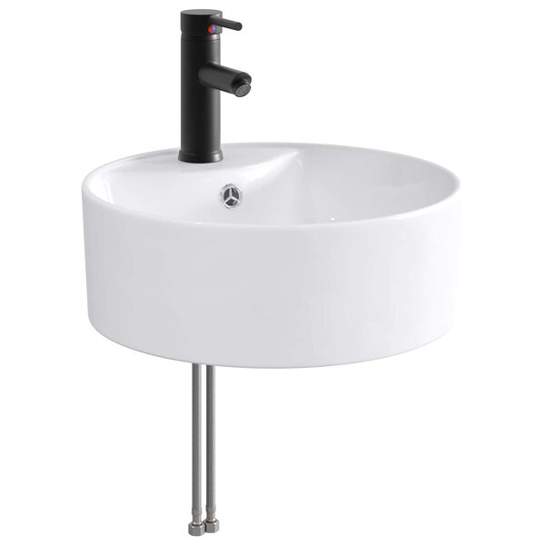 vidaXL Lavabo de salle de bains Noir Mat 40 5 x 40 5 x 15 cm métal
