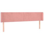 vidaXL Tête de lit avec oreilles Rose 183x16x78/88 cm Velours