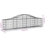 vidaXL Paniers à gabions arqués 13 Pièces 200x30x40/60 cm Fer galvanisé