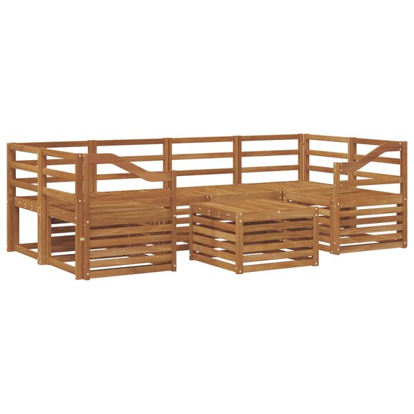 vidaXL Ensemble de canapés d'extérieur 7 pc Naturel
