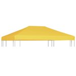 vidaXL Toile de toit de belvédère 270 g/m² 4x3 m Jaune