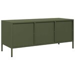 vidaXL Meuble TV vert olive 101 5x39x43 5 cm acier laminé à froid