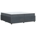 vidaXL Cadre de lit avec matelas Gris foncé 200 x 200 cm tissu