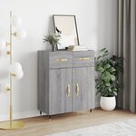 vidaXL Buffet sonoma gris 69 5x34x90 cm bois d'ingénierie