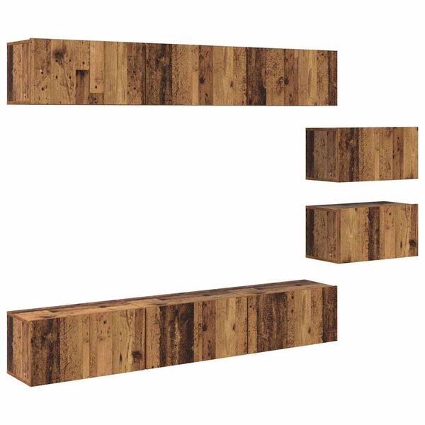 vidaXL Ensemble meuble TV 8 Pièces Bois ancien 60 x 30 x 30 cm