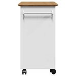 VidaXL Chariot de cuisine BODO blanc et marron 67 5x45x80 cm