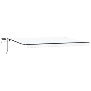 vidaXL Auvent Rétractable Blanc 500 ×300 cm tissu